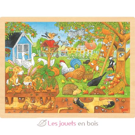 Einlegepuzzle Unser Garten GK57743 Goki 1