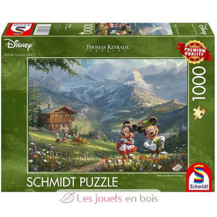 Puzzle Mickey und Minnie in den Alpen 1000 Teile S-59938 Schmidt Spiele 1