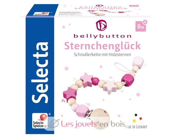 Schnullerkette Sternchenglück rosa SE64013 Selecta 3