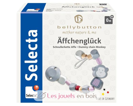 Schnullerkette Äffchenglück rosa SE64023 Selecta 2