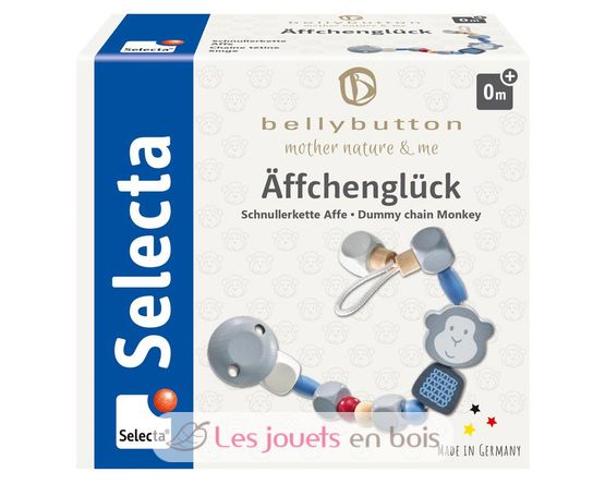 Schnullerkette Äffchenglück blau SE64024 Selecta 2