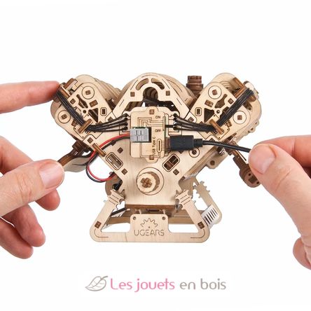V8-Motor Mechanische Modell Bausatz U-70264 Ugears 9