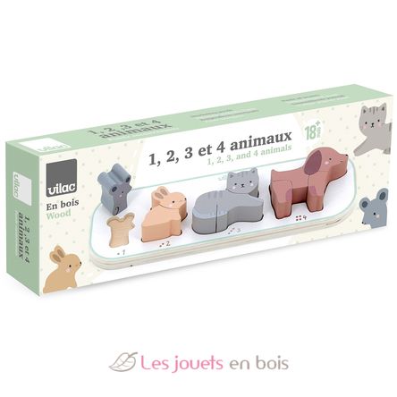 Formenpuzzle Ich lerne Tiere zählen V7118 Vilac 7