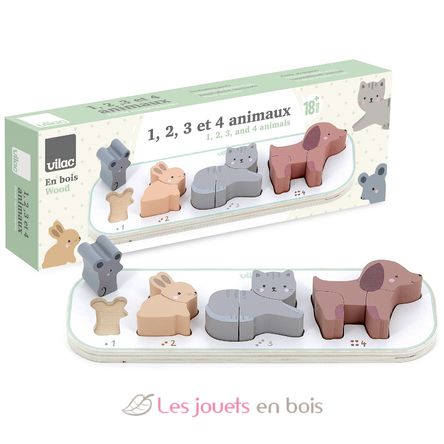 Formenpuzzle Ich lerne Tiere zählen V7118 Vilac 8
