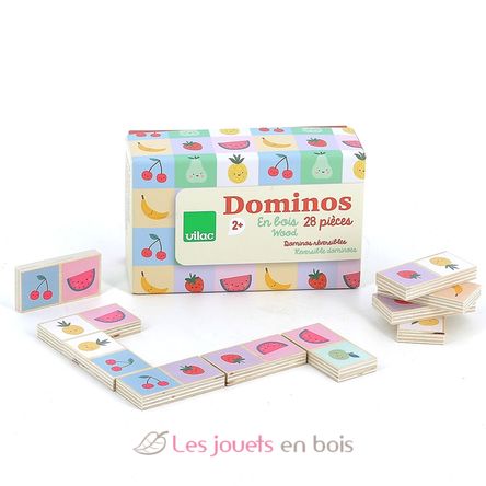 Obst- und Gemüsedominos aus Holz V7120 Vilac 2
