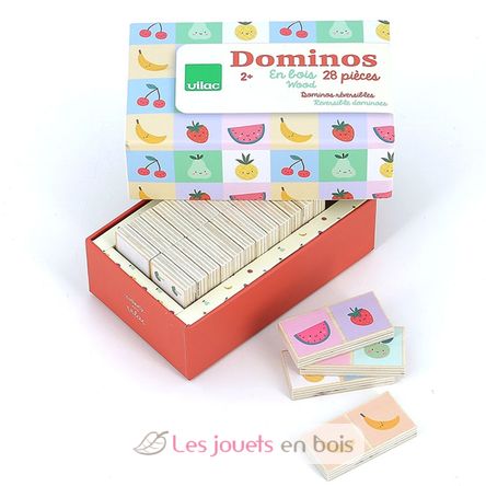 Obst- und Gemüsedominos aus Holz V7120 Vilac 1