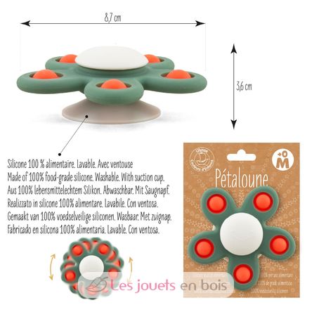 Sensorischer Spinner Blumen grün UL7128 Tiger Tribe 3