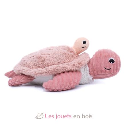 Plüsch Schildkrötenmutter-Baby rosa DE73501 Les Déglingos 2