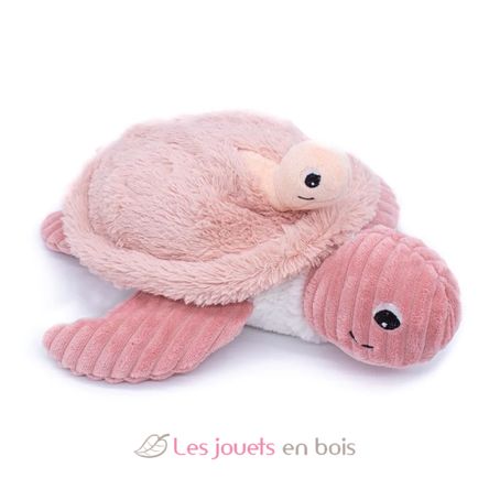 Plüsch Schildkrötenmutter-Baby rosa DE73501 Les Déglingos 1
