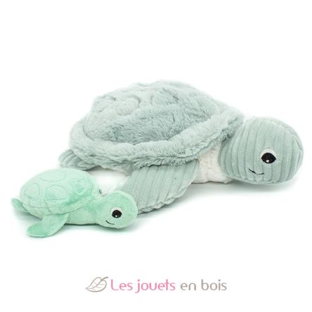 Plüsch Schildkrötenmutter-Baby Minze DE73503 Les Déglingos 3