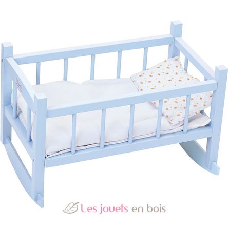 Blau Wiege für die Puppe PE800115 Petitcollin 1