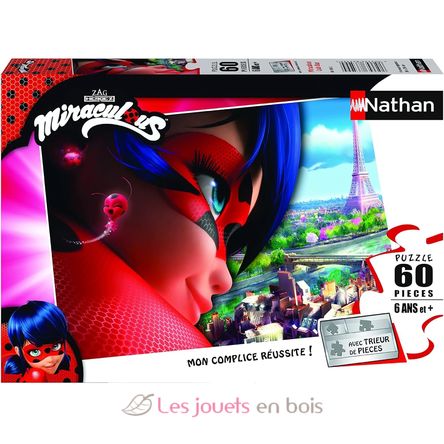 Puzzle Miraculous LadyBug 60 Teile N86181 Nathan 1