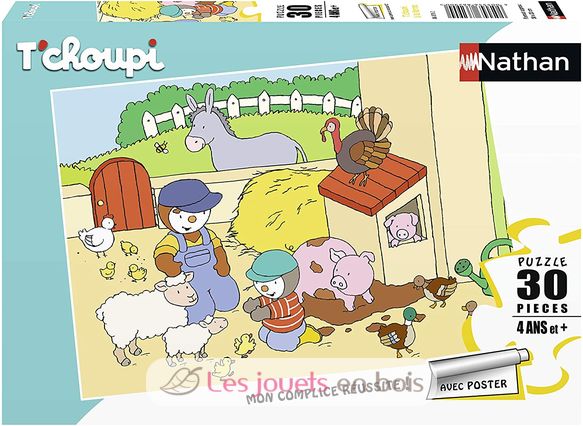 Puzzle T'choupi auf dem Bauernhof 30 Teile N863792 Nathan 1