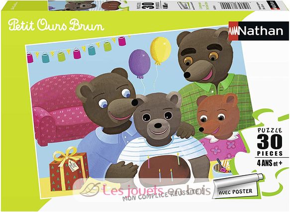 Puzzle Kleiner Braunbär Geburtstag 30 Teile N863808 Nathan 1