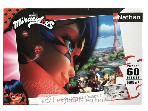 Puzzle Miraculous LadyBug 60 Teile N865802 Nathan 1