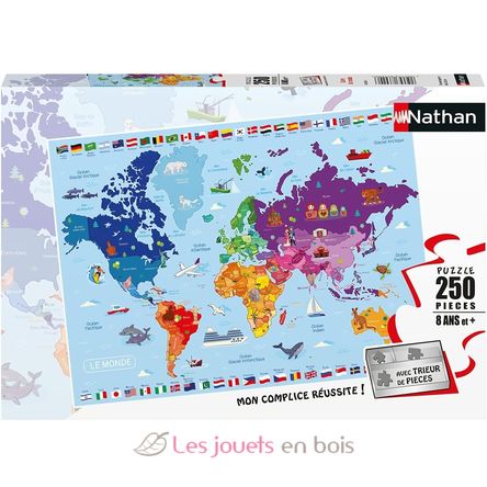 Puzzle Weltkarte 250 Teile NA868834 Nathan 1