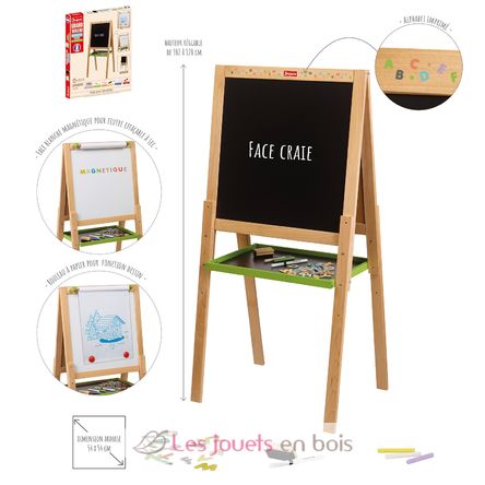 Tafel für Kinder aus Holz mit Malrolle JJ8763 Jeujura 2