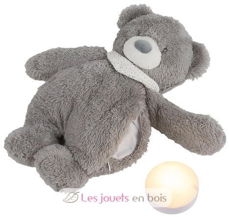 Nachtlicht Kuscheltier Bär Sleepy - grau NA876629 Nattou 2