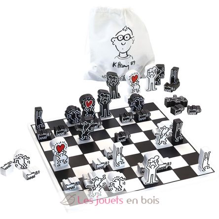 Schachspiel Keith Haring V9221 Vilac 5