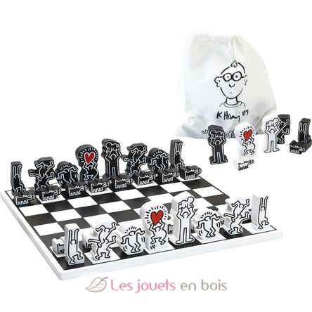 Schachspiel Keith Haring V9221 Vilac 2