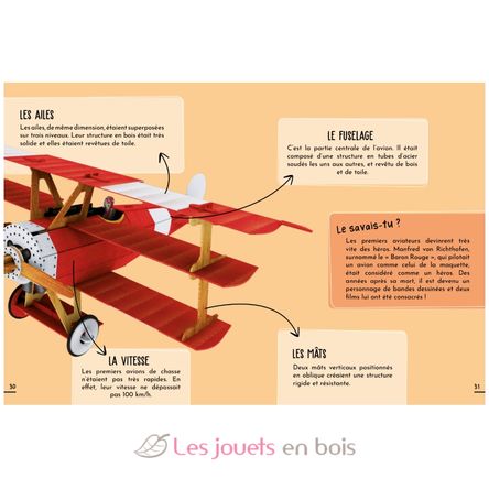 Buch und 3D-Flugzeugmodell SJ-604394 Sassi Junior 4