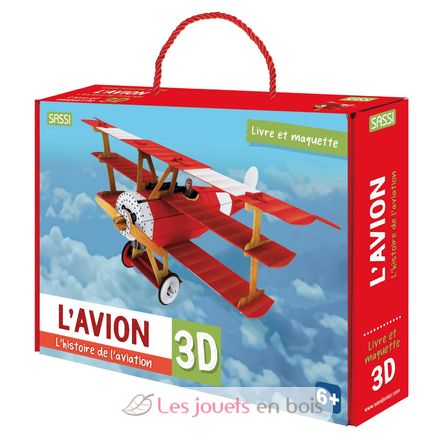 Buch und 3D-Flugzeugmodell SJ-604394 Sassi Junior 1