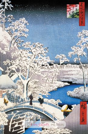 Meguro Brücke von Hiroshige A566-250 Puzzle Michele Wilson 2