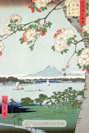 Apfelbäume in voller Blüte von Hiroshige A974-350 Puzzle Michele Wilson 2