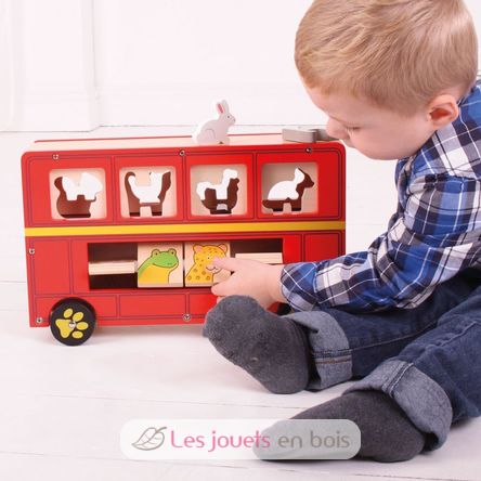 Steckspiel Tierenbus BJ692 Bigjigs Toys 3
