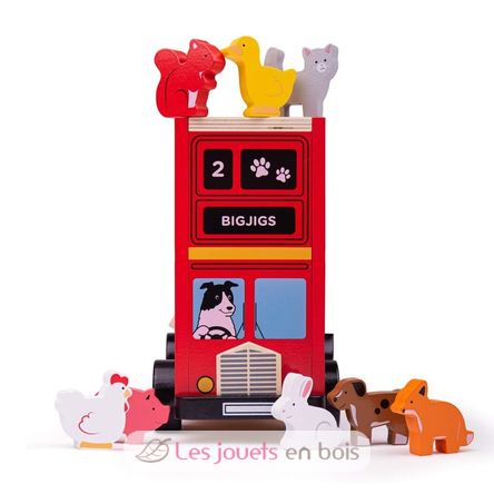 Steckspiel Tierenbus BJ692 Bigjigs Toys 2