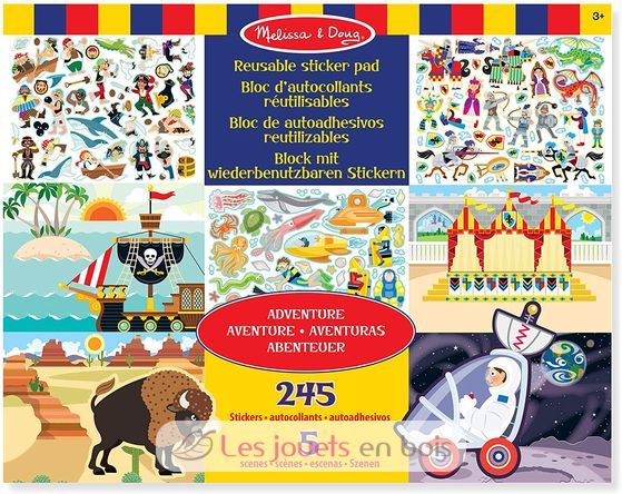 245 wiederverwendbare Aufkleber - Abenteuerthema MD-19115 Melissa & Doug 1