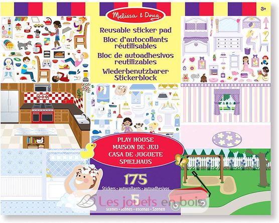 Wiederverwendbare Aufkleber - Home Theme MD-14197 Melissa & Doug 1