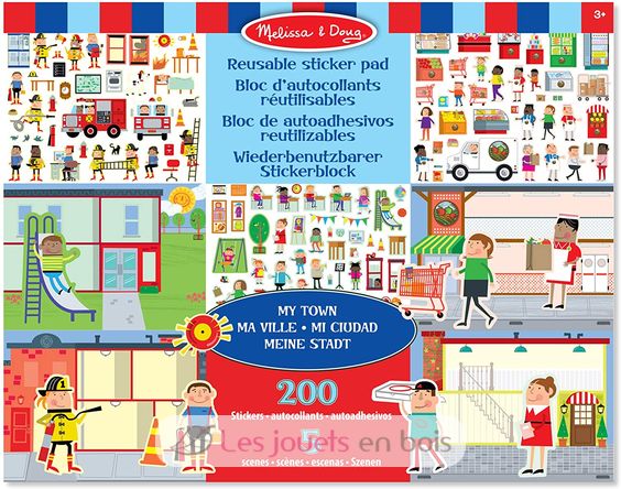 200 wiederverwendbare Aufkleber - Meine Stadt MD-19114 Melissa & Doug 1