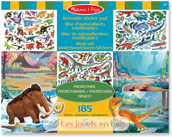 175 wiederverwendbare Aufkleber - Prähistorische Tiere MD-19341 Melissa & Doug 1