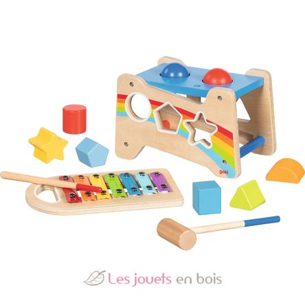 Hammerbank und Sortierbox mit Xylophon GK58304 Goki 5