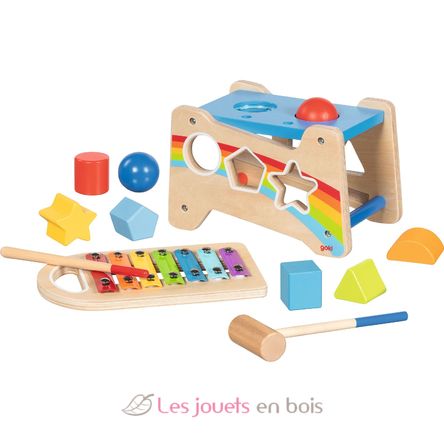 Hammerbank und Sortierbox mit Xylophon GK58304 Goki 2