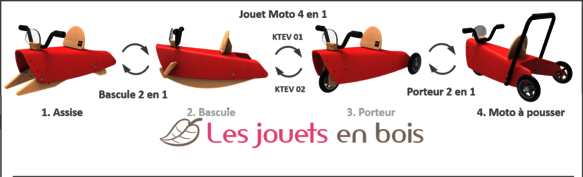 Kindermotorrad 4 in 1 Gelb CDV-BPMO-40-JA Chou Du Volant 9