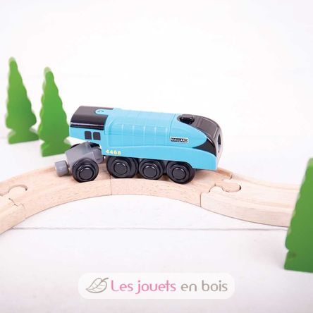 Batteriebetriebene Lokomotive Mallard BJT308 Bigjigs Toys 4