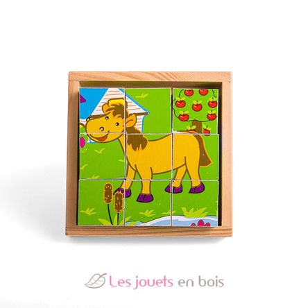 Würfel-Puzzle Tiere BJ536 Bigjigs Toys 5