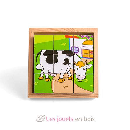 Würfel-Puzzle Tiere BJ536 Bigjigs Toys 2