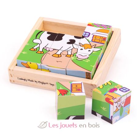 Würfel-Puzzle Tiere BJ536 Bigjigs Toys 1