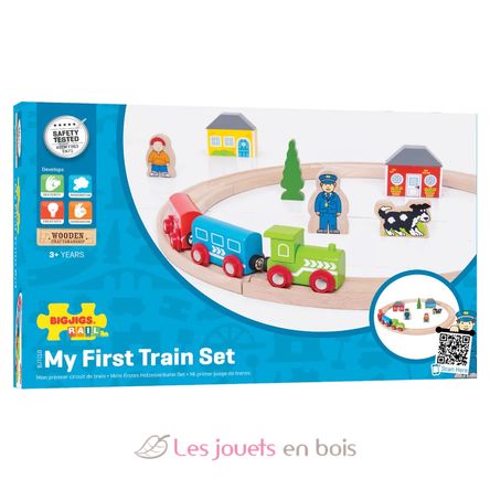 Meine Erstes Holzeisenbahn Set BJT010 Bigjigs Toys 6