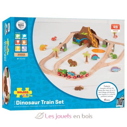 Holzeisenbahn Set Dinosaurier BJT035 Bigjigs Toys 9