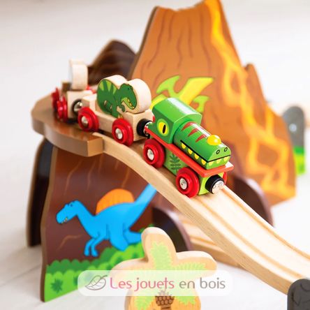 Holzeisenbahn Set Dinosaurier BJT035 Bigjigs Toys 5