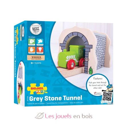 Tunnel grau für Holzeisenbahn BJT120 Bigjigs Toys 5