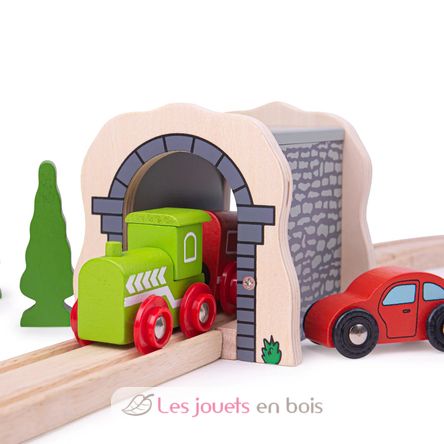 Tunnel grau für Holzeisenbahn BJT120 Bigjigs Toys 2