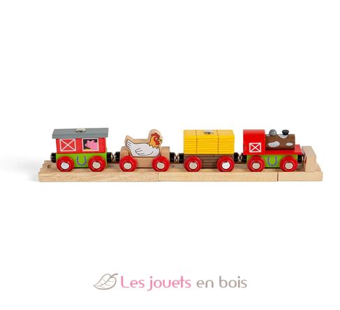 Holzeisenbahn Bauernhof BJT466 Bigjigs Toys 2