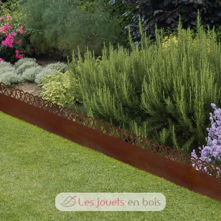 Rasenkante Rost Schnörkel aufgerol ED-PS29 Esschert Design 2