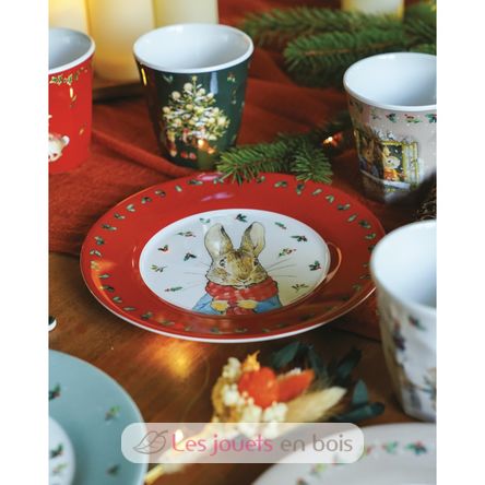 Teller Peter Hase Weihnachten rot 20 cm PJ-BP924N Petit Jour 2
