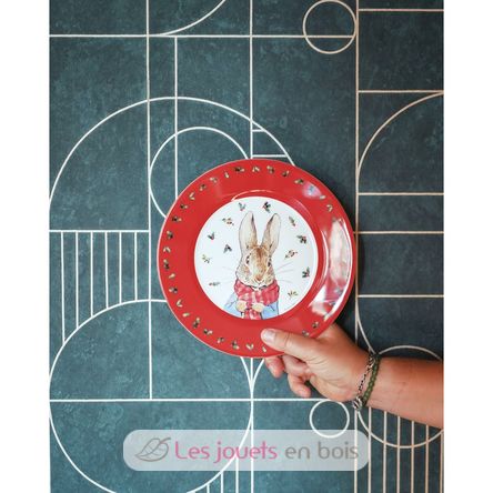 Teller Peter Hase Weihnachten rot 20 cm PJ-BP924N Petit Jour 3